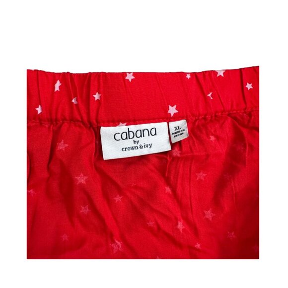 Cabana by Crown & Ivy Juniors' Tiered Red Star Skirt size XL 4th of July - Picture 5 of 8